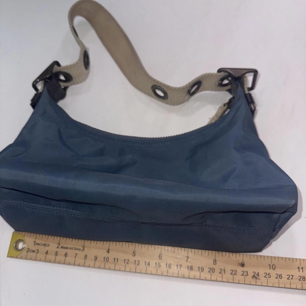 VTG Y2K Gap Baguette Small Nylon Handbag Shoulder Bag Purse Zip Blue 2004‎ READ - Picture 12 of 15